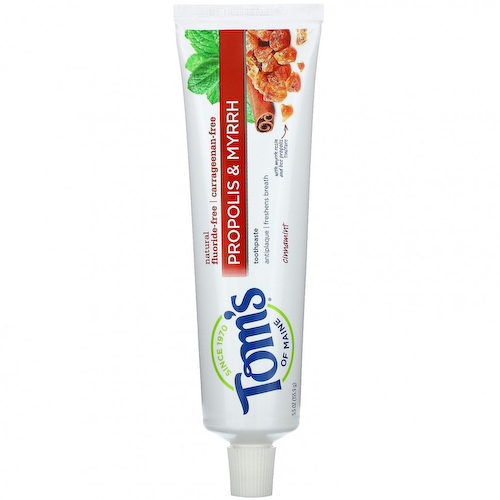Tom's of Maine, Natural Antiplaue, зубная паста против налета, с прополисом и миррой, без фтора, корица, 155,9 г (5,5 унции) #1