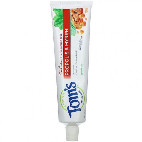 Tom's of Maine, зубная паста с прополисом и миррой, без фторида, мята, 155,9 г (5,5 унции) #1