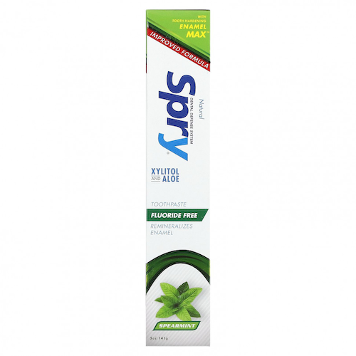 Xlear, Natural Spry, зубная паста против зубного налета, без фтора, мята, 141 г (5 унций) #1