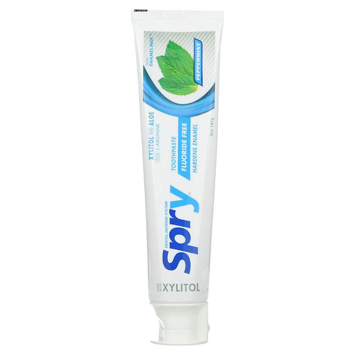 Xlear, Spry Toothpaste, Anti-Plaque Tartar Control, Fluoride Free, Natural Peppermint, 5 oz (141 g) #1