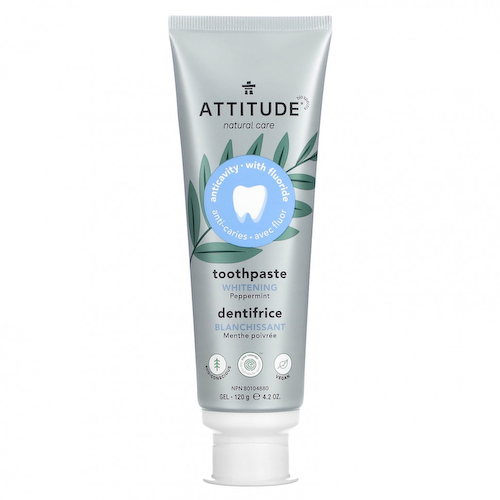 ATTITUDE, Отбеливающая зубная паста, гель, перечная мята, 120 г (4,2 унции) #1