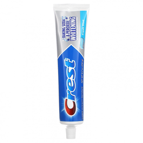 Crest, Пищевая сода и отбеливающая зубная паста с фтором, свежая мята, 232 г (8,2 унции) #1
