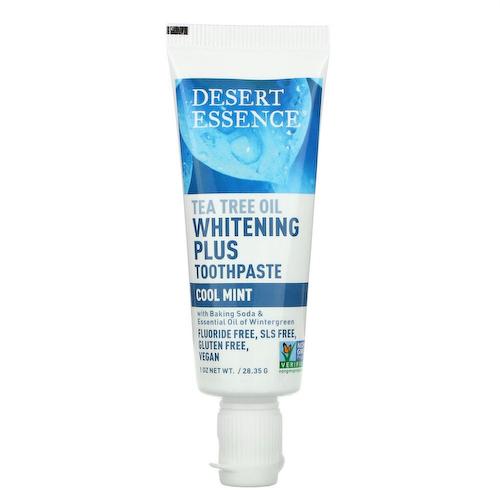 Desert Essence, Отбеливающая зубная паста с маслом чайного дерева, мята, 28,35 г (1 унция) #1