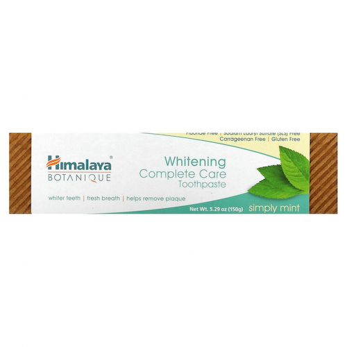 Himalaya, Botanique, отбеливающая зубная паста Simply Mint, 5,29 унций (150 г) #1