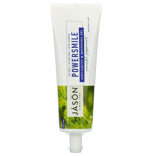 Jason Natural, PowerSmile, гель против кариеса с эффектом отбеливания, перечная мята, 170 г (6 унций) #1