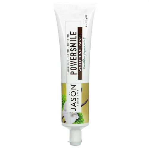 Jason Natural, Powersmile, отбеливающая зубная паста, перечная мята и ваниль, 170 г (6 унций) #1