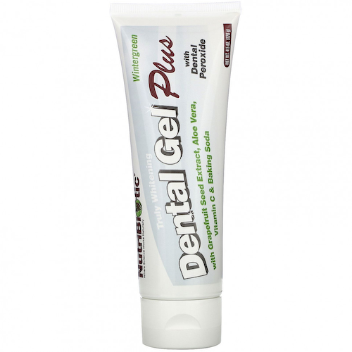 NutriBiotic, Dental Gel Plus, гель для зубов с отбеливающим эффектом, грушанка, 128 г (4,5 унции) #1