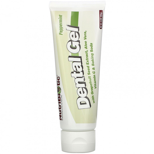 NutriBiotic, Гель для зубов, Перечная мята, 4,5 унции (128 г) #1