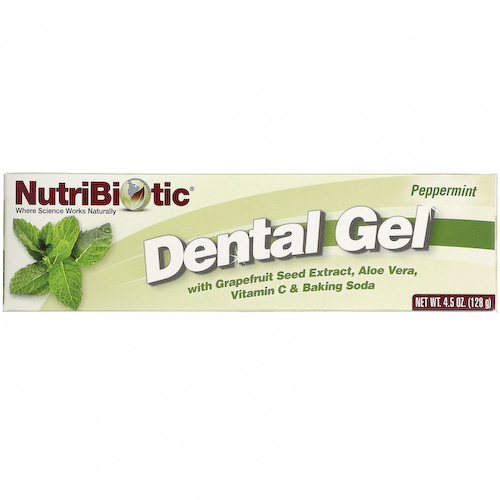 NutriBiotic, Гель для зубов, Перечная мята, 4,5 унции (128 г) #1
