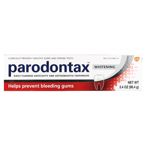 Parodontax, Ежедневная зубная паста с фтором против кариеса и десен, отбеливающая, 96,4 г (3,4 унции) #1