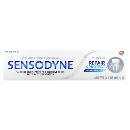 Sensodyne, Отбеливающая зубная паста Repair & Protect с фтором, 96,4 г (3,4 унции) #1