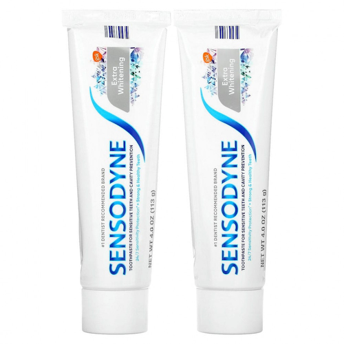 Sensodyne, Отбеливающая зубная паста с фтором, двойная упаковка, 2 тюбика по 113 г (4 унции) #1