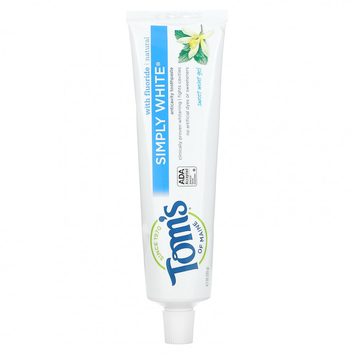 Tom's of Maine, Simply White, зубная паста с фтором, гель со сладкой мятой, 133,2 г (4,7 унции) #1