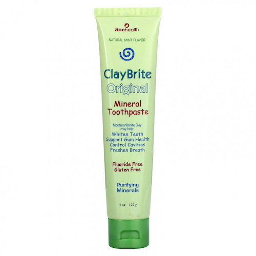 Zion Health, ClayBrite Original, минеральная зубная паста, натуральная мята, 120 г (4 унции) #1