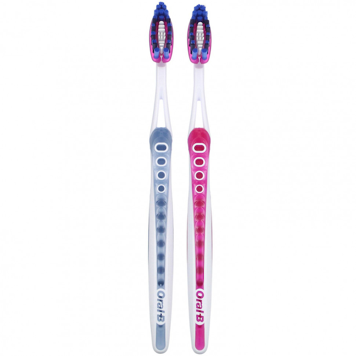 Oral-B, 3D White, Luxe, зубная щетка, среднего размера, 2 шт. в упаковке #1
