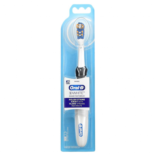 Oral-B, 3D White, зубная щетка на батарейках, 1 шт. #1
