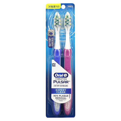 Oral-B, Pro-Health, Pulsar, зубная щетка на батарейках, средняя, 2 шт. в упаковке #1