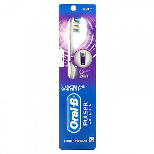 Oral-B, Pulsar Whitening, зубная щетка на батарейках, мягкая, 1 зубная щетка #1