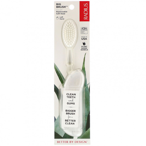 RADIUS, Big Brush, Soft, Left Hand, Marble, 1 Toothbrush #1