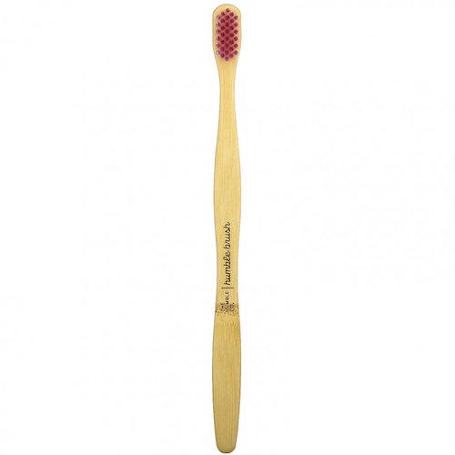The Humble Co., Humble Bamboo Toothbrush, для взрослых чувствительных людей, розовый цвет, 1 зубная щетка #1