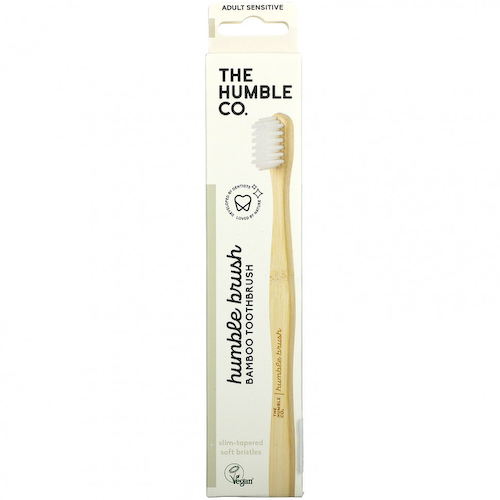 The Humble Co., Зубная щетка Humble Bamboo, для взрослых, белая, 1 зубная щетка #1