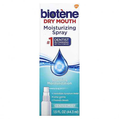 Biotene Dental Products, Увлажняющий спрей для сухого рта, нежная мята, 44,3 мл (1,5 жидк. Унции) #1