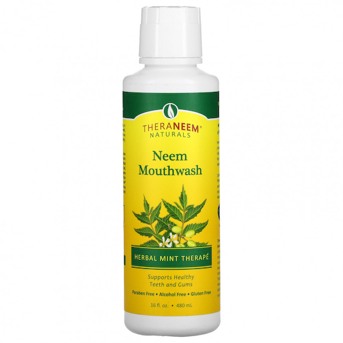 Organix South, TheraNeem Organix, жидкость для полоскания рта Neem, травяная терапия мяты, 16 жидких унций (480 мл) #1