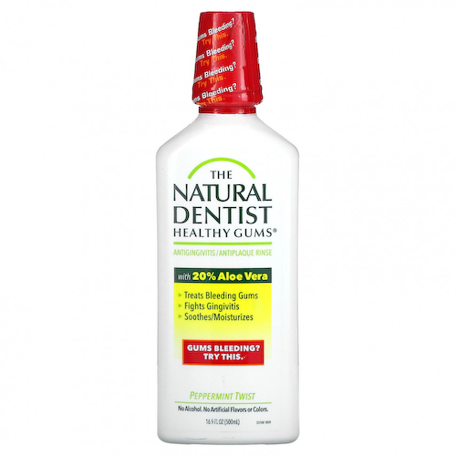 The Natural Dentist, Healthy Gums, ополаскиватель для полости рта против воспаления десен и зубного налета, перечная мята, 500 мл (16,9 унции) #1