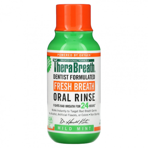 TheraBreath, Ополаскиватель для рта Fresh Breath, мягкий вкус мяты, 3 жидких унции (88,7 мл) #1