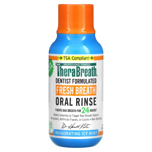 TheraBreath, Ополаскиватель для рта Fresh Breath, бодрящий вкус ледяной мяты, 3 жидких унции (88,7 мл) #1