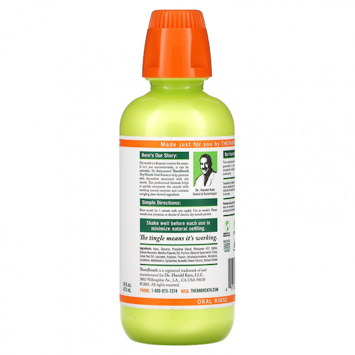 TheraBreath, Ополаскиватель от сухости во рту, покалывание мяты, 473 мл (16 fl oz) #1
