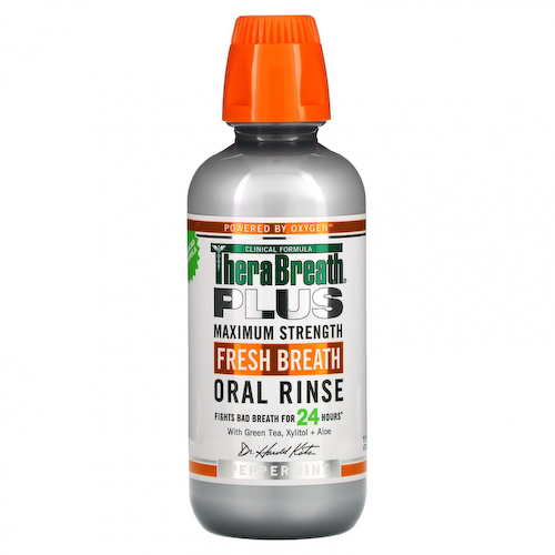 TheraBreath, Plus Maximum Strength Fresh Breath, ополаскиватель для полости рта, перечная мята, 473 мл (16 жидк. Унций) #1