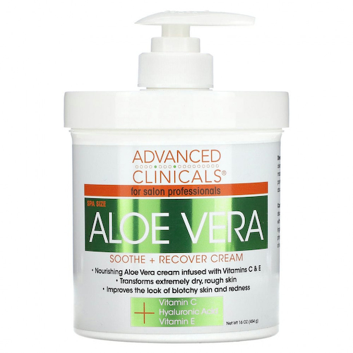 Advanced Clinicals, Алоэ вера, успокаивающий и восстанавливающий крем, 454 г (16 унций) #1