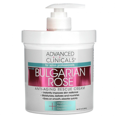 Advanced Clinicals, Спасательный антивозрастной крем, болгарская роза, 16 унций (454 г) #1