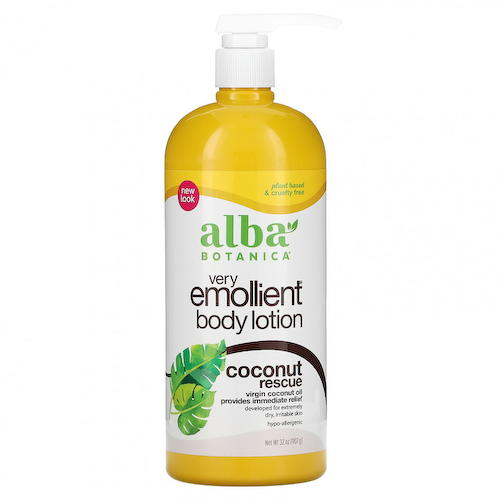 Alba Botanica, Very Emollient, смягчающий лосьон для тела, кокос, 907 г (32 унции) #1