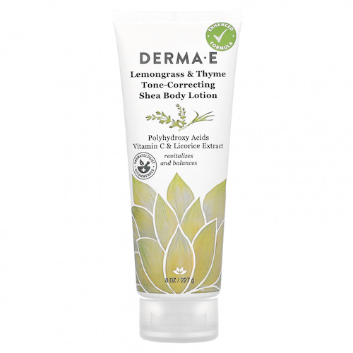 Derma E, лосьон для тела с маслом ши для выравнивания тона кожи, лемонграсс и тимьян, 227 г (8 унций) #1