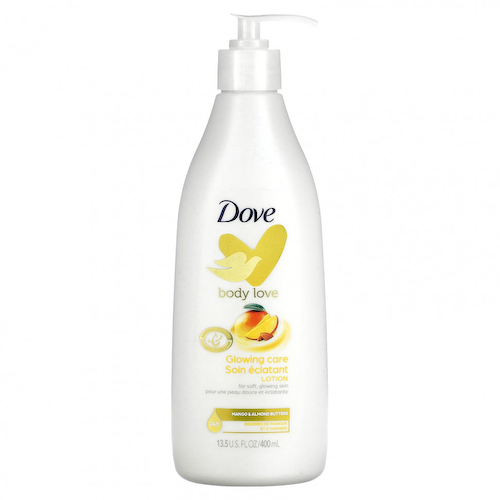 Dove, Glowing Care Lotion, масло манго и миндаля, 400 мл (13,5 жидк. Унции) #1