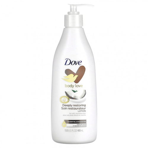 Dove, Глубоко восстанавливающий лосьон, кокосовое масло и масло какао, 400 мл (13,5 жидк. Унции) #1