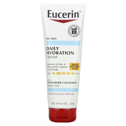 Eucerin, ежедневный увлажняющий крем, SPF 30, без отдушек, 226 г (8 унций) #1