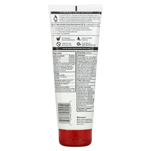 Eucerin, ежедневный увлажняющий крем, SPF 30, без отдушек, 226 г (8 унций) #1