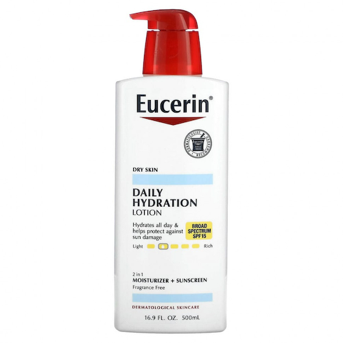 Eucerin, ежедневный увлажняющий лосьон, SPF 15, без отдушек, 500 мл (16,9 жидк. унции) #1