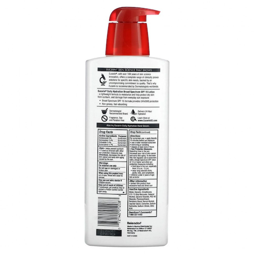 Eucerin, ежедневный увлажняющий лосьон, SPF 15, без отдушек, 500 мл (16,9 жидк. унции) #1