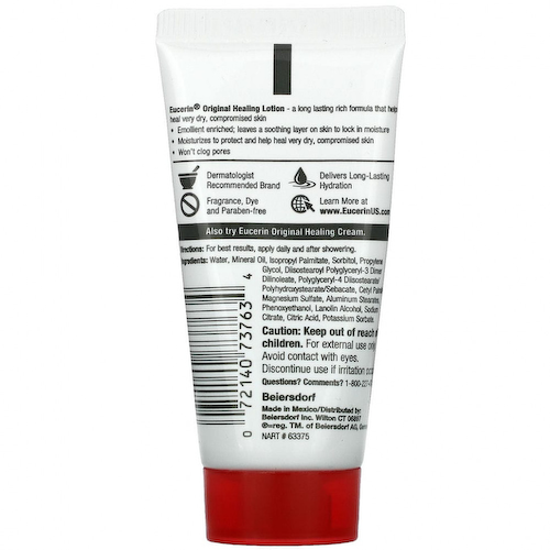 Eucerin, Original Healing Lotion, без отдушек, 30 мл (1 жидк. Унция) #1