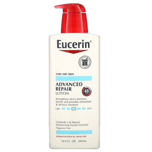 Eucerin, улучшенный восстанавливающий лосьон, без запаха, 500 мл (16,9 жидких унций) #1