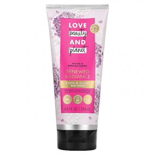 Love Beauty and Planet, Лосьон для тела Even & Glow, обновленное сияние, рисовое масло и эссенция дудника, 254 мл (8,6 жидк. Унции) #1