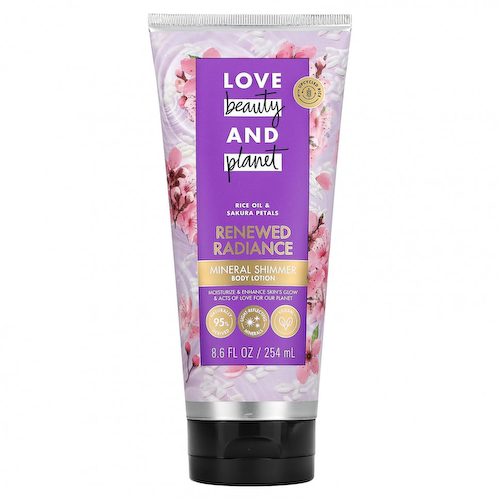 Love Beauty and Planet, Минеральный лосьон для тела с мерцанием, обновленное сияние, рисовое масло и лепестки сакуры, 254 мл (8,6 жидк. Унции) #1