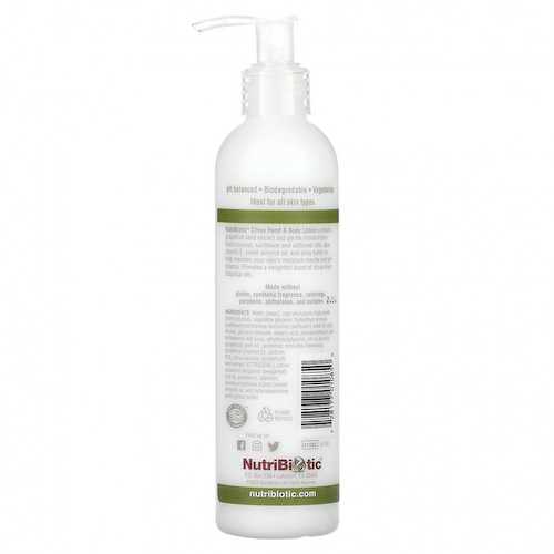 NutriBiotic, Лосьон для рук и тела, цитрус, 236 мл (8 жидк. Унций) #1