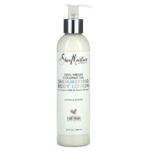 SheaMoisture, 100% кокосовое масло первого отжима, сияющий лосьон для тела, 224 мл (7,6 жидк. Унции) #1