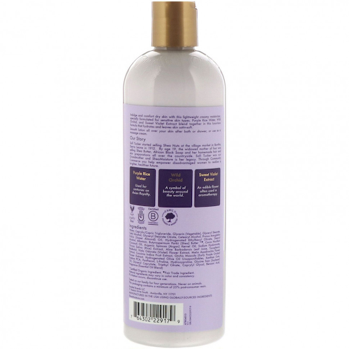 SheaMoisture, Purple Rice Water, бархатный лосьон для тела для кожи, 384 мл (13 жидк. Унций) #1