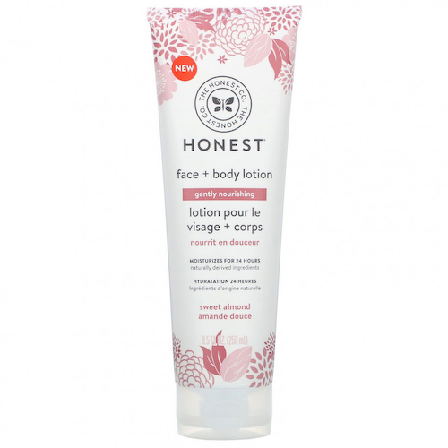 The Honest Company, Нежно питательный лосьон для лица и тела, сладкий миндаль, 250 мл (8,5 жидк. Унции) #1